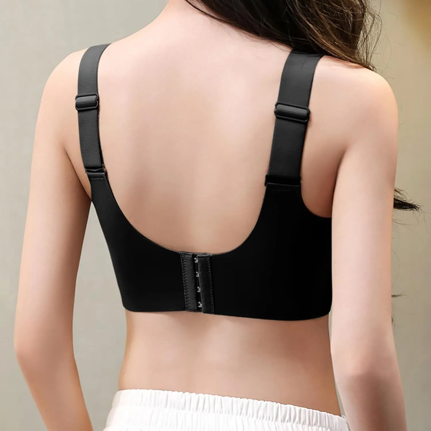 Womens Wireless Push Up Bra Seamless Super Gather Bra Anti Sagging Breasts Support Pushup Lifting Bras for Older Women