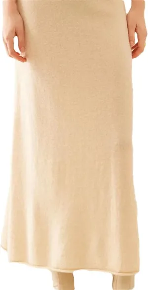 Women's Wool Knitted Skirt Stretch High Waist Pleated Retro Solid Color Casual Midi Skirts