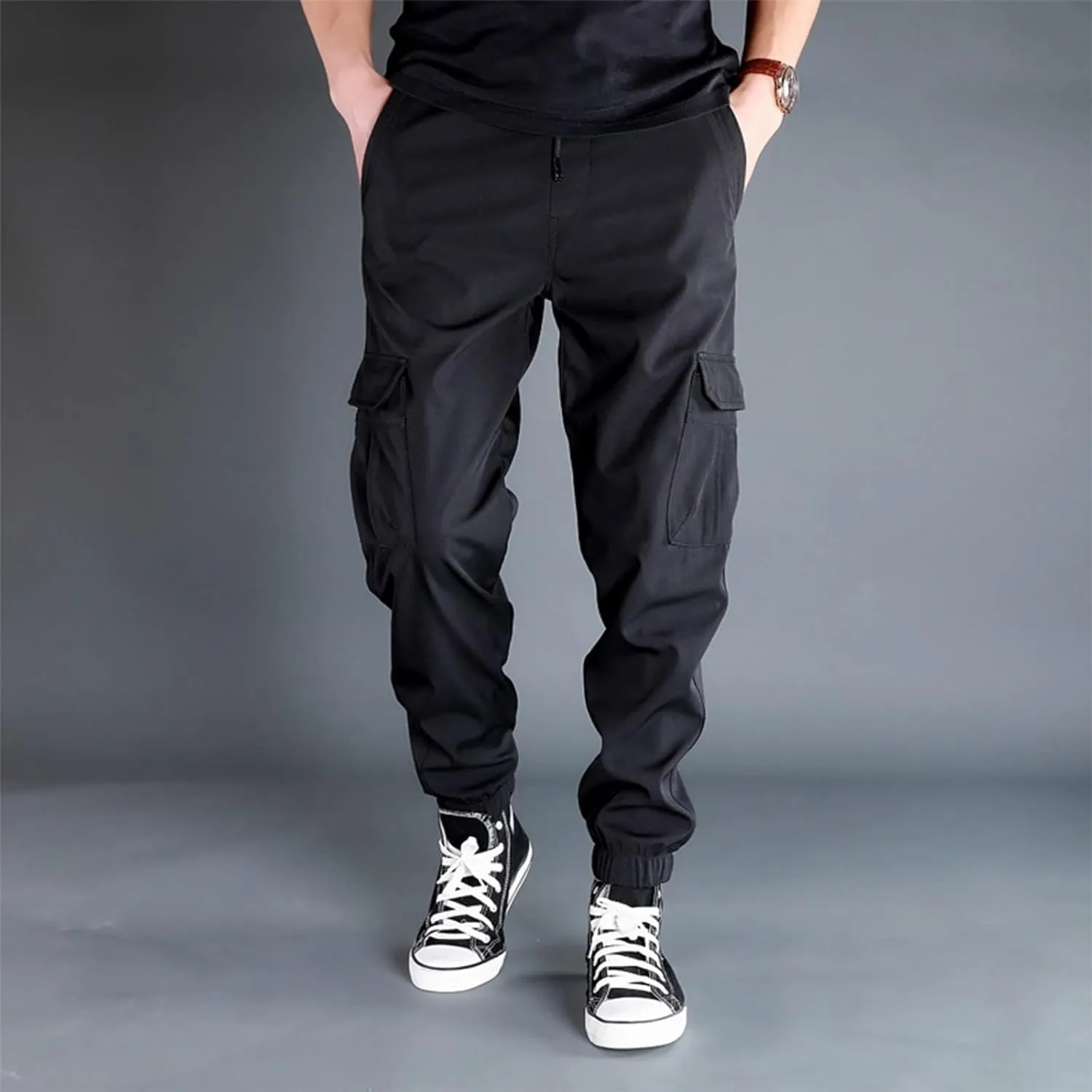 Work Pants for Men Bottom Military Breathable Joggers Work Training Relaxed Zipper Sport Construction Pants