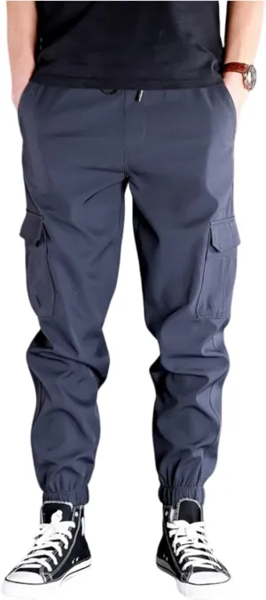 Work Pants for Men Bottom Military Breathable Joggers Work Training Relaxed Zipper Sport Construction Pants