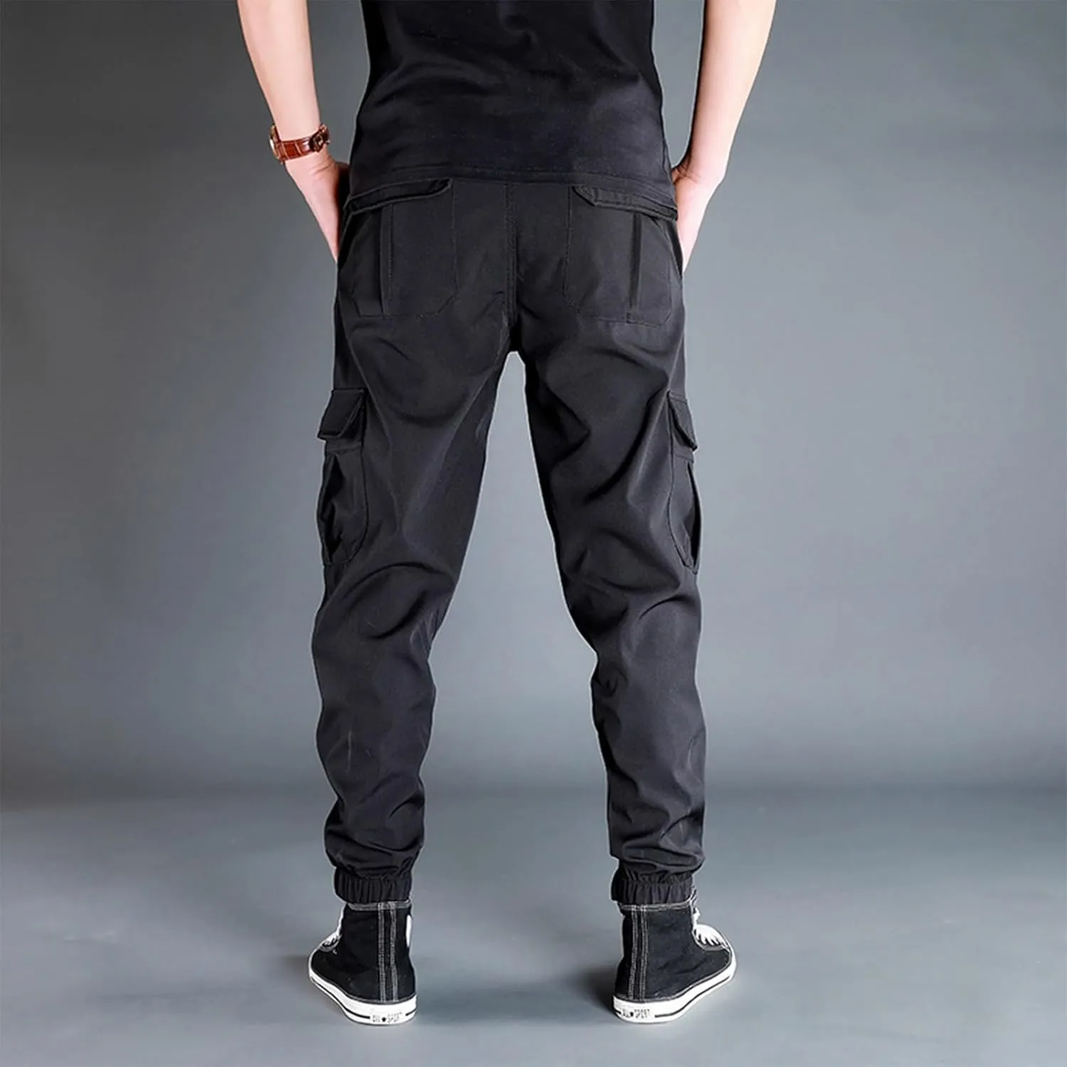 Work Pants for Men Bottom Military Breathable Joggers Work Training Relaxed Zipper Sport Construction Pants