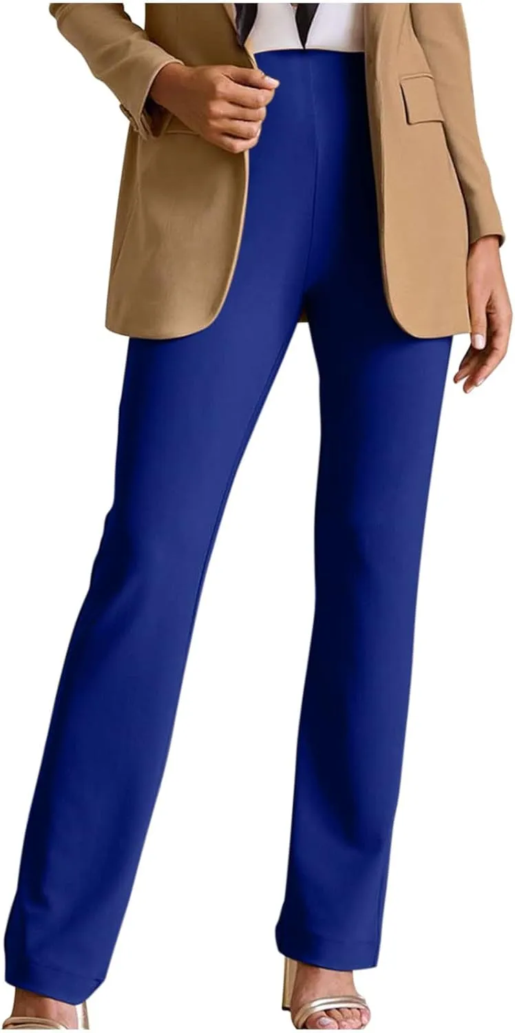 Work Pants for Women High Waist Dress Pant 2025 Business Outfits Soft Stretch Bootleg Yoga Pants Workout Slacks