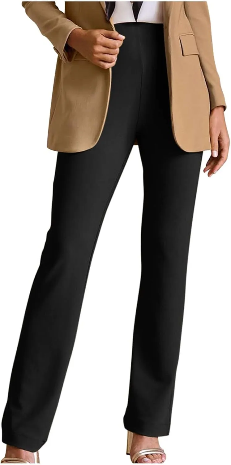 Work Pants for Women High Waist Dress Pant 2025 Business Outfits Soft Stretch Bootleg Yoga Pants Workout Slacks