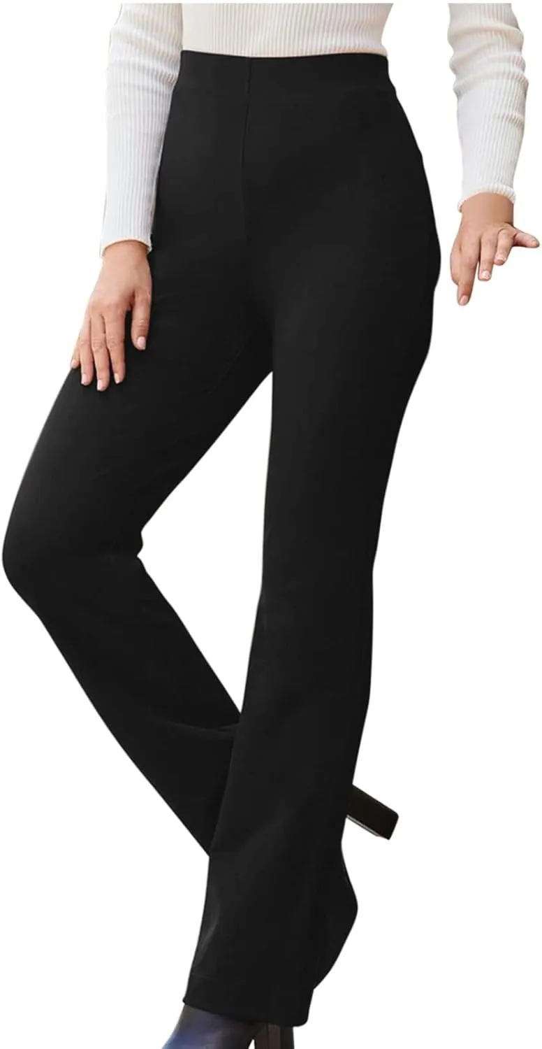 Work Pants for Women High Waist Dress Pant 2025 Business Outfits Soft Stretch Bootleg Yoga Pants Workout Slacks