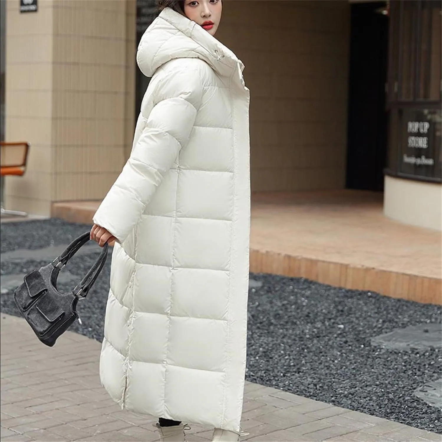 XOWRTE Women's Waterproof Long Winter Coat Warm Puffer Jacket Thickened Down Parka Maxi Coat Long Puffer Jacket for Women
