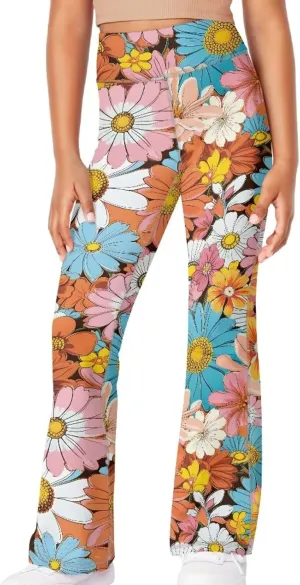 Yewattles Girl Bootcut Yoga Leggings Tummy Control High Waisted Leggings Flare Yoga Pants Soft Sweatpants 5-14 Years