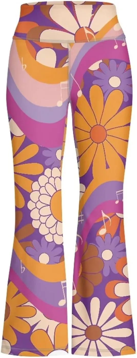 Yewattles Girl Bootcut Yoga Leggings Tummy Control High Waisted Leggings Flare Yoga Pants Soft Sweatpants 5-14 Years