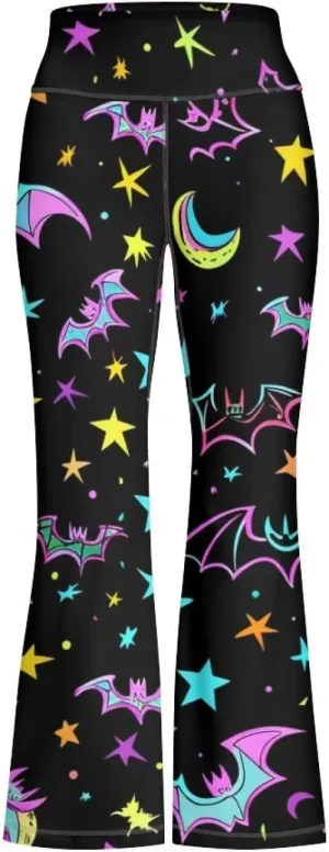 YEXIATODO Girls Flare Leggings Yoga Pants Size 5-14 Athletic Leggings Sportswear for Toddlers Teens Bell Bottom Leggings
