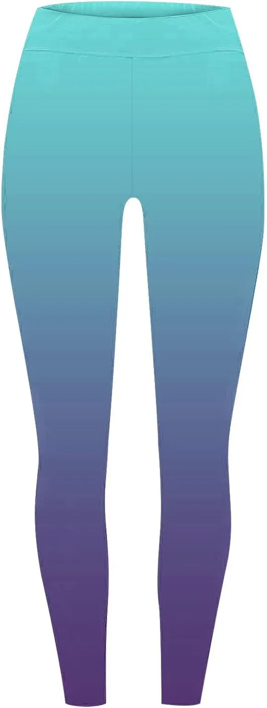 Yoga Pants for Women Bootcut High Waisted Leggings Gradient Workout Tights Activewear Stretchy Slim Fit Pants 2025