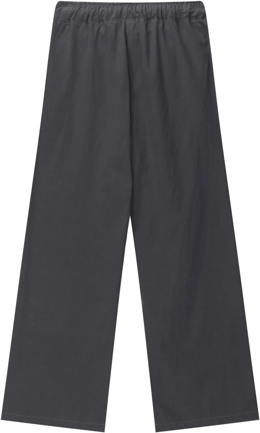 Youth Kids Boys Solid Color Straight Wide Leg Pants Drawstring Waist Casual Loose Soft Trousers Summer Beach Teen Girls Pants