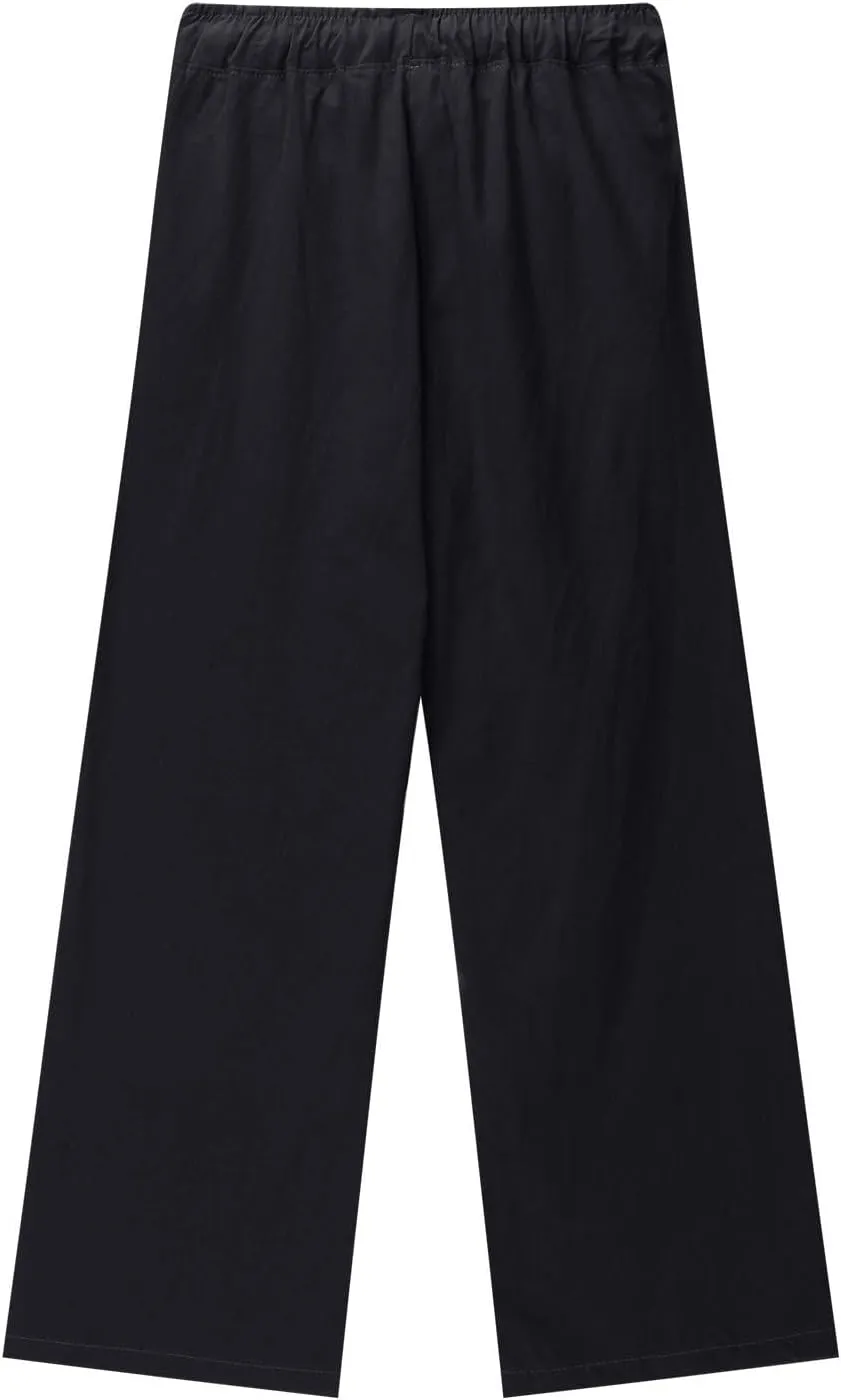 Youth Kids Boys Solid Color Straight Wide Leg Pants Drawstring Waist Casual Loose Soft Trousers Summer Beach Teen Girls Pants