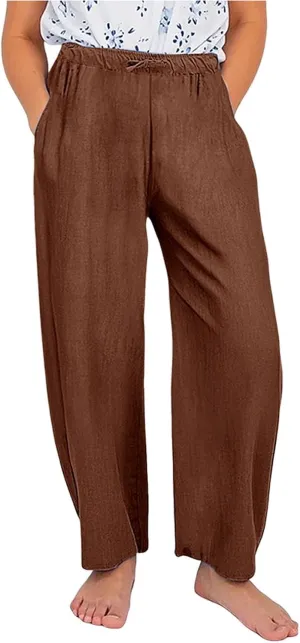 Youth Kids Boys Solid Color Straight Wide Leg Pants Drawstring Waist Casual Loose Soft Trousers Summer Beach Teen Girls Pants