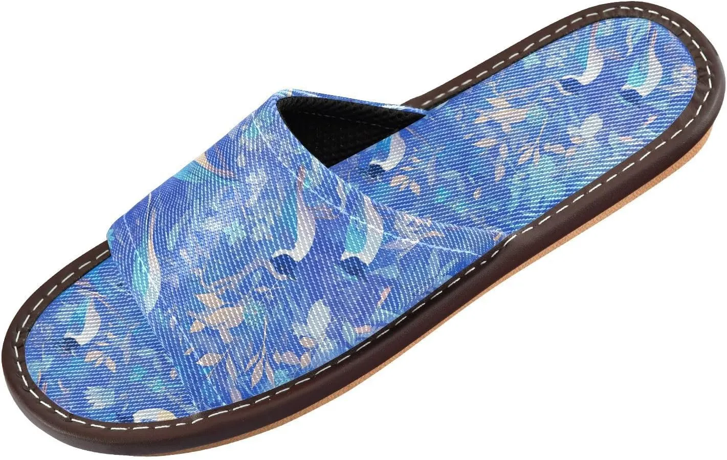 Yuiboo Blue Birds Mens Shower Slippers Summer Beach Sandals for Travel Beach Bedroom