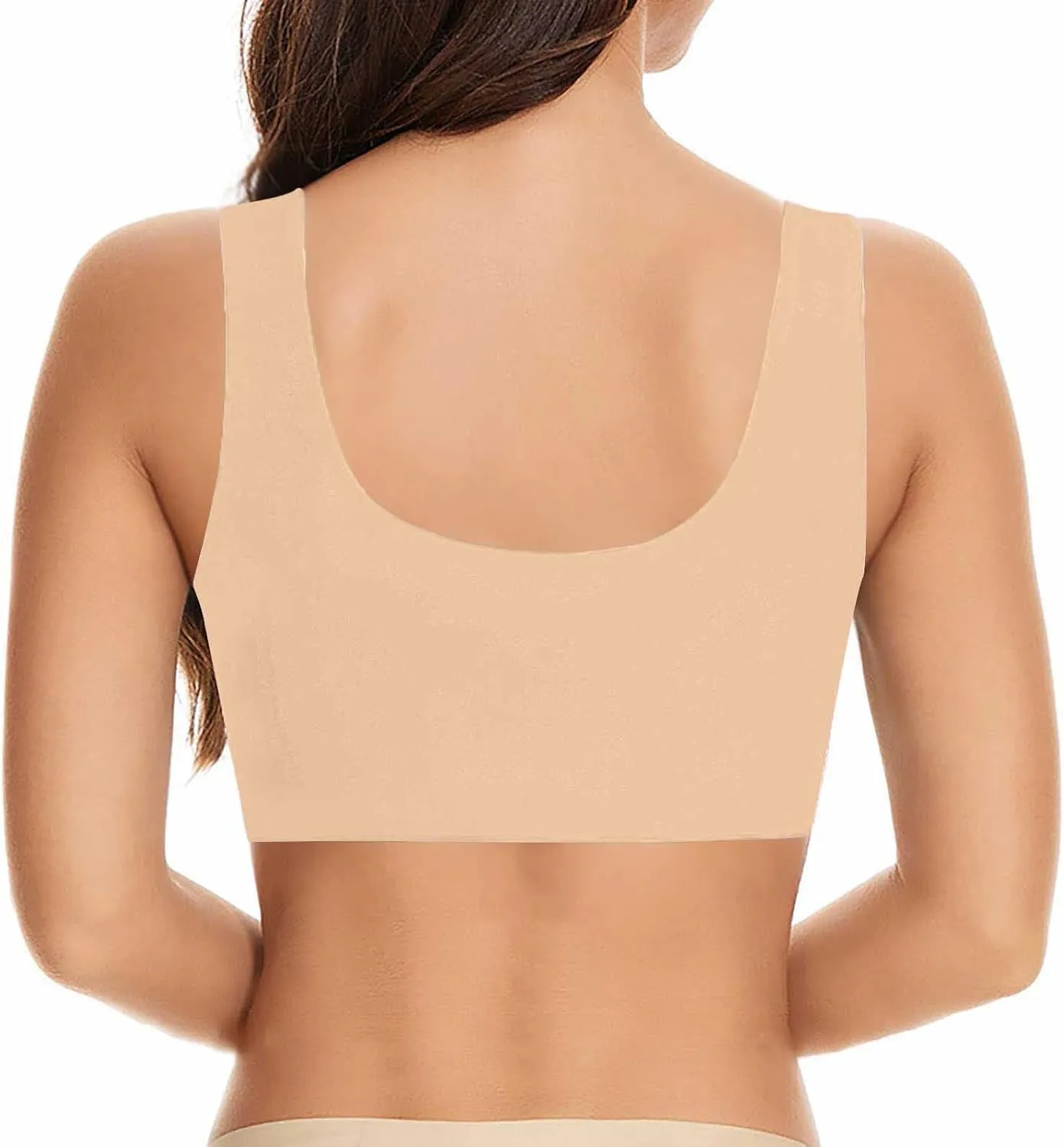 Zenchic Bras, Hatmeo Posture Correcting Bras for Seniors Women, Seamless Comfort Push Up Wireless Lysine Charm Ice Silk Bras