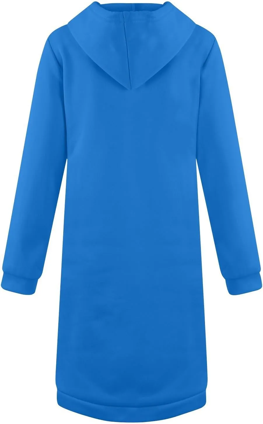 Zip Up Hoodie Women Long Sleeve Knee Length Tunic Hoodies Winter Fleece Hooded Sweatshirt 2024 Fall Long Jackets