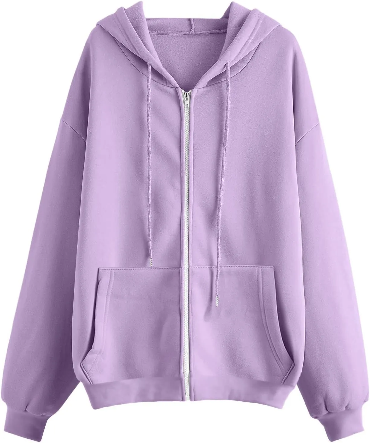 Zip Up Hoodie Women Oversized Y2K Plus Size Oversized Y2K Jackets Casual Drawstring Zip Up Y2K Hoodie with Pocket