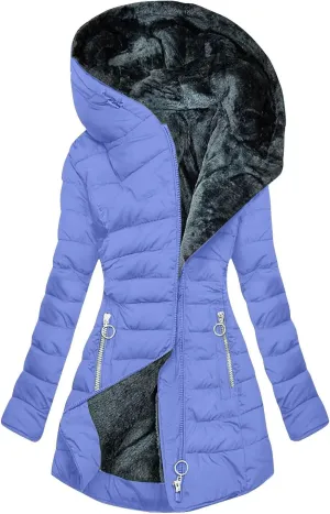 Zip Up Winter Coats for Women Jacket with Long Sleeves for Autumn and Winter Womens Quilted Pullover Puffer Jacket