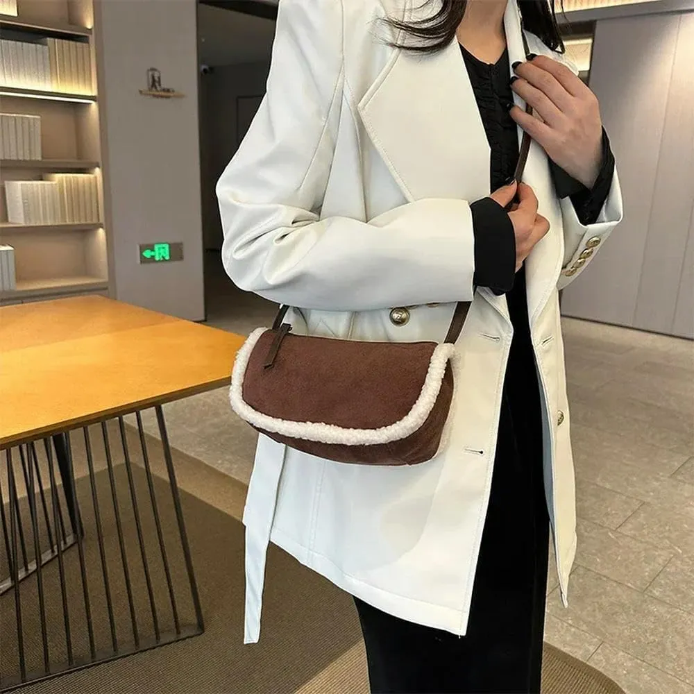 Zipper ladies messenger bag simple ladies shoulder bag casual versatile ladies handbag