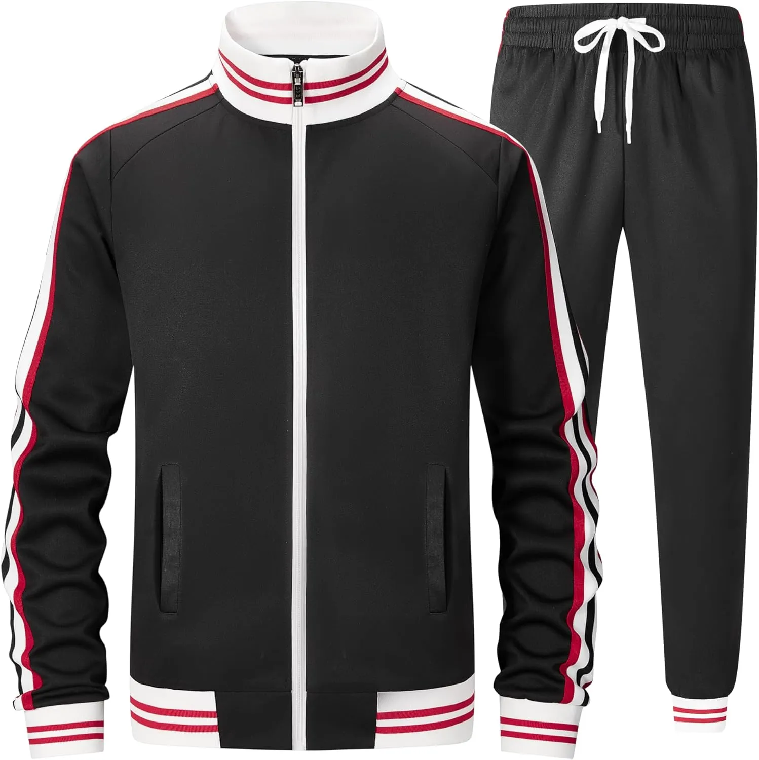 ZPB Men's Track suits Sets Long Sleeve Full-zip Sweatsuit Active Jackets and Pants 2 Piece Outfits