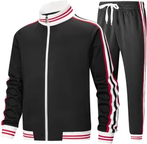 ZPB Men's Track suits Sets Long Sleeve Full-zip Sweatsuit Active Jackets and Pants 2 Piece Outfits